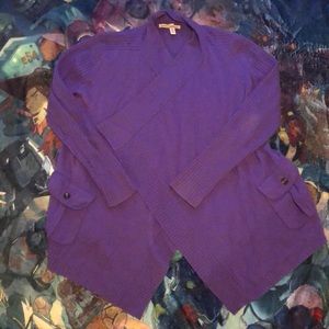 Purple cardigan